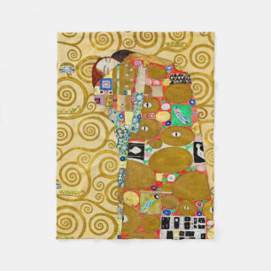Gustav Klimt Fulfilment Nouveau Paar Fleece Deken