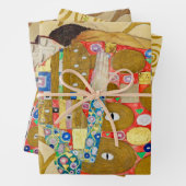 Gustav Klimt Fulfilment Nouveau Paar Inpakpapier Vel (In situ)