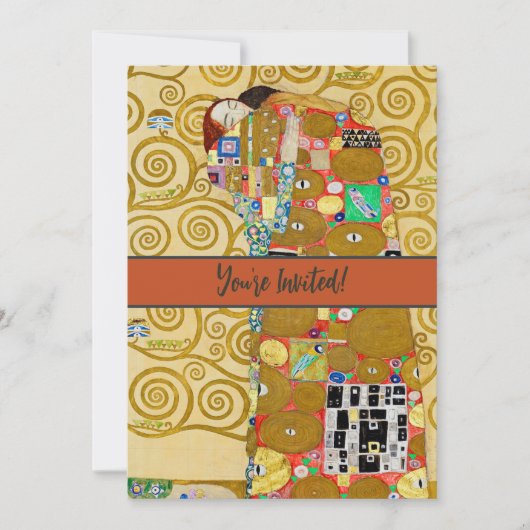 Gustav Klimt Fulfilment Nouveau Paar Kaart (Voorkant)