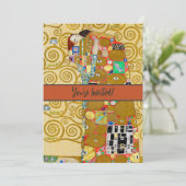Gustav Klimt Fulfilment Nouveau Paar Kaart (Staand voorkant)