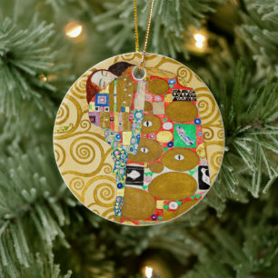 Gustav Klimt Fulfilment Nouveau Paar Keramisch Ornament