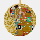 Gustav Klimt Fulfilment Nouveau Paar Keramisch Ornament (Voorkant)