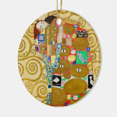 Gustav Klimt Fulfilment Nouveau Paar Keramisch Ornament (Links)