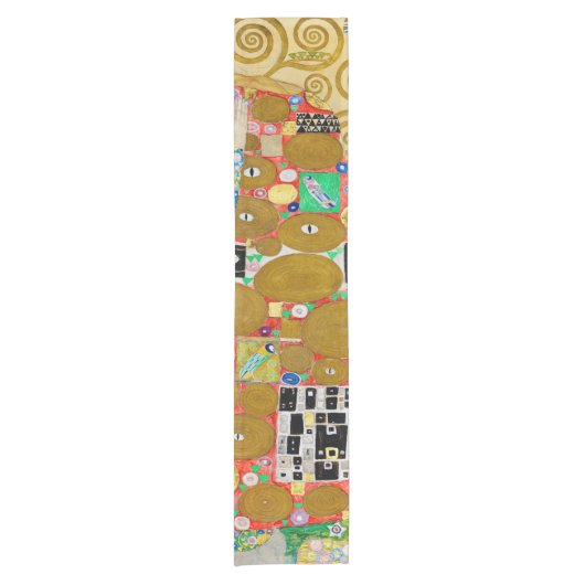 Gustav Klimt Fulfilment Nouveau Paar Korte Tafelloper (Voorkant)