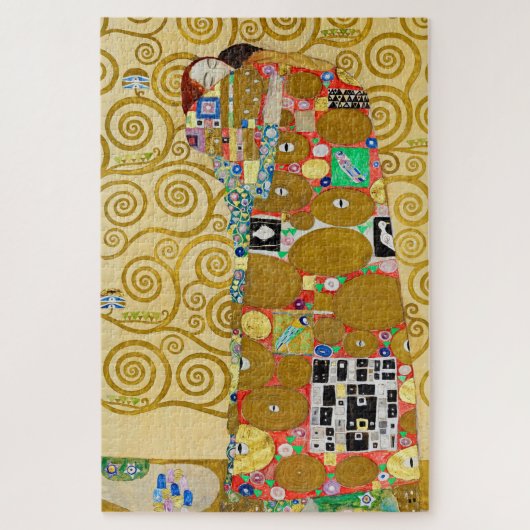 Gustav Klimt Fulfilment Nouveau Paar Legpuzzel (Verticaal)