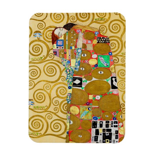 Gustav Klimt Fulfilment Nouveau Paar Magneet (Verticaal)