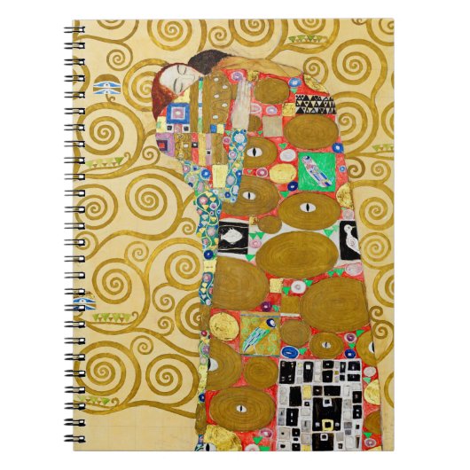 Gustav Klimt Fulfilment Nouveau Paar Notitieboek (Voorkant)