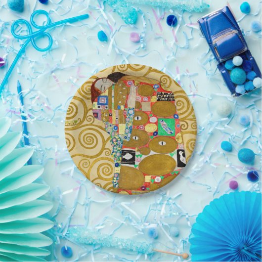 Gustav Klimt Fulfilment Nouveau Paar Papieren Bordje (Feest)