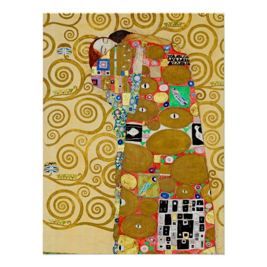 Gustav Klimt Fulfilment Nouveau Paar Perfect Poster (Voorkant)