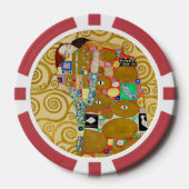 Gustav Klimt Fulfilment Nouveau Paar Poker Chips (Voorkant)