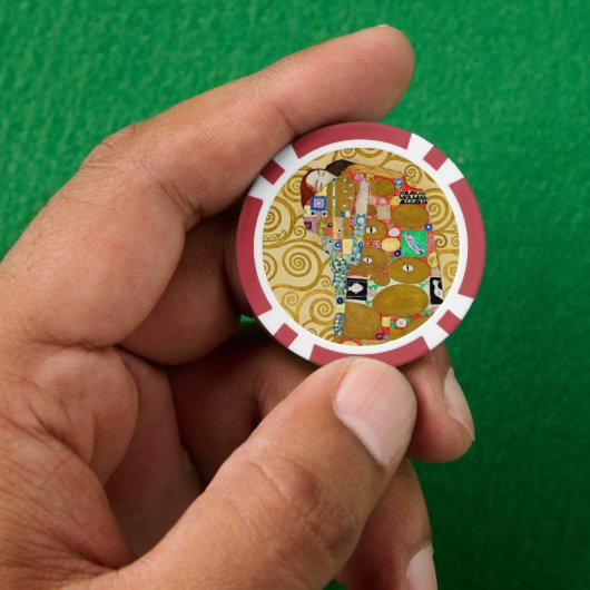 Gustav Klimt Fulfilment Nouveau Paar Poker Chips (Hand)