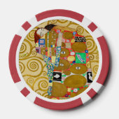 Gustav Klimt Fulfilment Nouveau Paar Poker Chips (Achterkant)