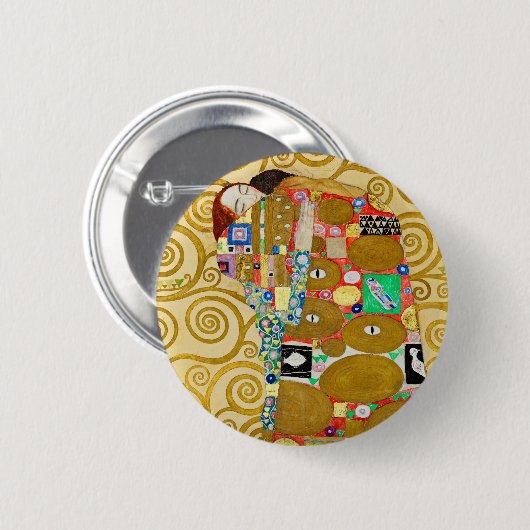 Gustav Klimt Fulfilment Nouveau Paar Ronde Button 5,7 Cm (Voorkant /achterkant)