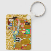 Gustav Klimt Fulfilment Nouveau Paar Sleutelhanger (Achterkant)