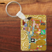 Gustav Klimt Fulfilment Nouveau Paar Sleutelhanger (Voorkant)