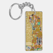 Gustav Klimt Fulfilment Nouveau Paar Sleutelhanger (Voorkant Links)