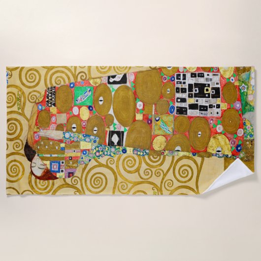 Gustav Klimt Fulfilment Nouveau Paar Strandlaken (Voorkant)