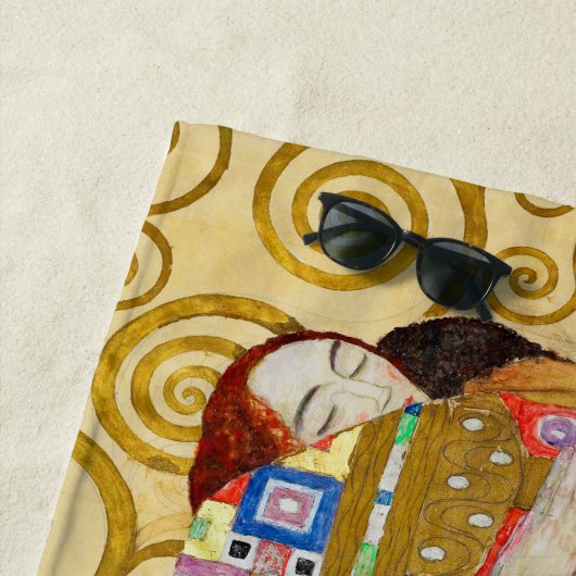 Gustav Klimt Fulfilment Nouveau Paar Strandlaken (In situ)