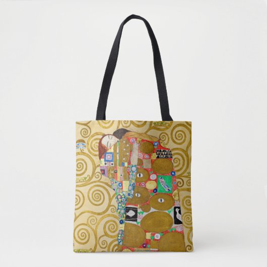 Gustav Klimt Fulfilment Nouveau Paar Tote Bag (Voorkant)