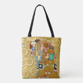 Gustav Klimt Fulfilment Nouveau Paar Tote Bag (Achterkant)