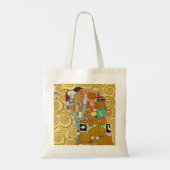 Gustav Klimt Fulfilment Nouveau Paar Tote Bag (Achterkant)