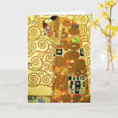Gustav Klimt Fulfilment Wenskaart Kaart (Gele Bloem)