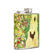 Gustav Klimt Garden met kippen Heupfles (Rechts)