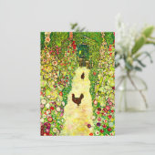 Gustav Klimt Garden met kippen Kaart (Staand voorkant)
