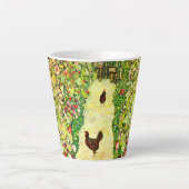 Gustav Klimt Garden met kippen Latte Mok (Voorkant)