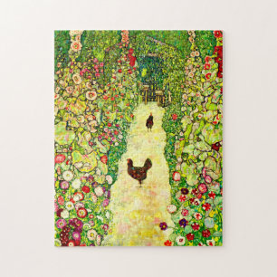 Gustav Klimt Garden met kippen Legpuzzel