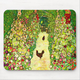 Gustav Klimt Garden met kippen Muismat