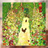 Gustav Klimt Garden met kippen Raamsticker (Vel 2)
