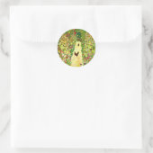 Gustav Klimt Garden met kippen Ronde Sticker (Tas)