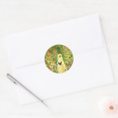 Gustav Klimt Garden met kippen Ronde Sticker (Envelop)