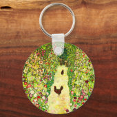 Gustav Klimt Garden met kippen Sleutelhanger (Voorkant)