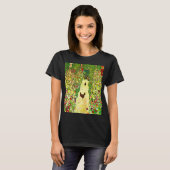 Gustav Klimt Garden met kippen T-shirt (Voorkant volledig)