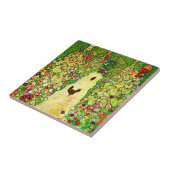 Gustav Klimt Garden met kippen Tegeltje (Zijkant)