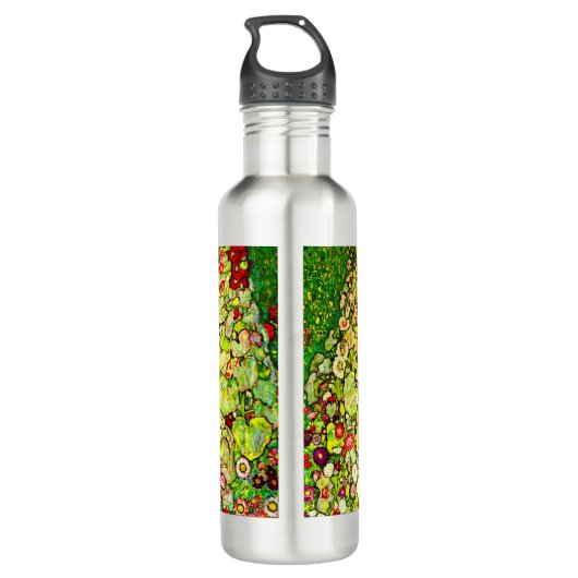 Gustav Klimt Garden met kippen Waterfles (Achterkant)