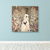 Gustav Klimt Garden met roosters Canvas Afdruk (Insitu (Houten vloer))