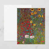Gustav Klimt Garden met zonnebloemen Kaart (Voorkant / Achterkant)