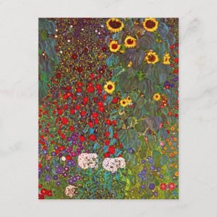 Gustav Klimt Garden met zonnebloemen Kaart