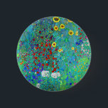 Gustav Klimt Garden met zonnebloemen Ronde Button 5,7 Cm<br><div class="desc">Tuin met zonnebloemen,  geschilderd door Gustav Klimt in 1907.</div>