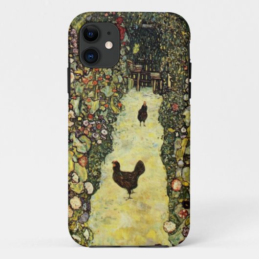 Gustav Klimt Garden pad met kippen Case-Mate iPhone Case (Achterkant)