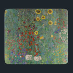 GUSTAV KLIMT : GARDEN SNIJPLANK<br><div class="desc">KORTKOPPELRAAD VAN GLAS : FIJN KLIMT : BOERDERIJ GARDEN   ZONLOWERS</div>