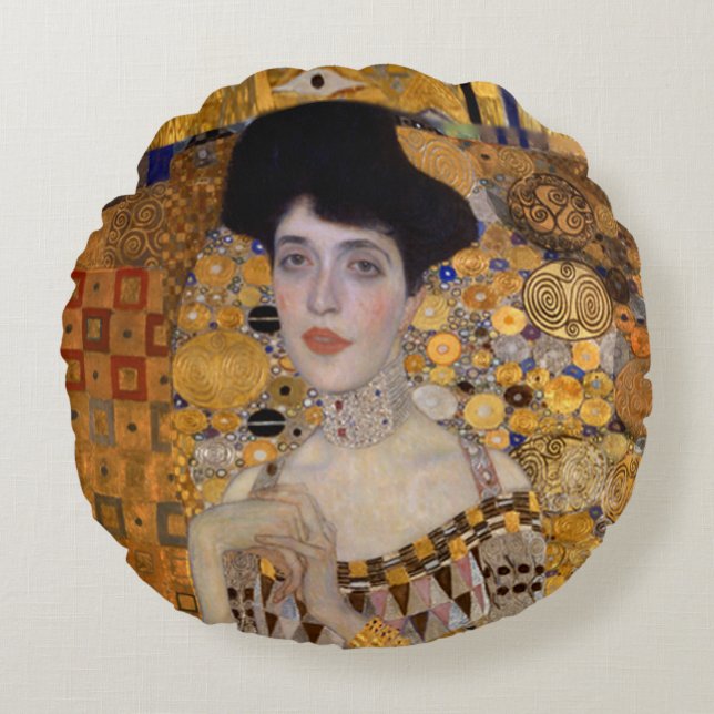 Gustav Klimt | Gewijzigde versie | Vrouw Rond Kussen (Voorkant)