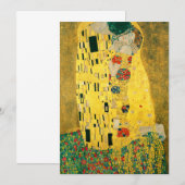 Gustav Klimt Golden Art The Kiss for Lovers Kaart (Voorkant / Achterkant)