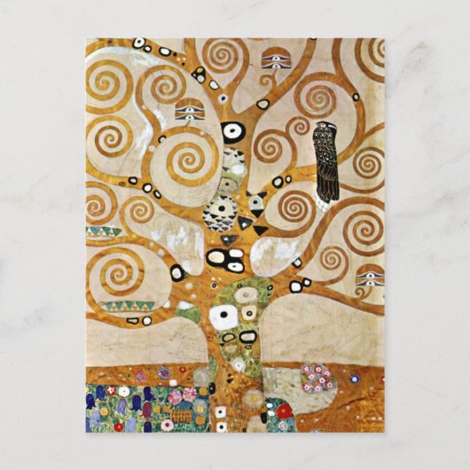 Gustav Klimt Golden Tree of Life with Bird Briefkaart (Voorkant)