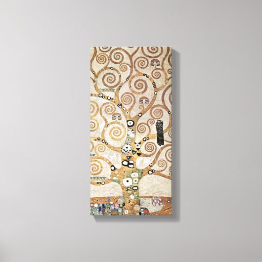 Gustav Klimt Golden Tree of Life with Bird Canvas Afdruk (Voorkant)