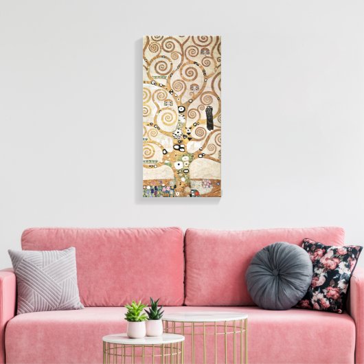 Gustav Klimt Golden Tree of Life with Bird Canvas Afdruk (Insitu (Woonkamer))