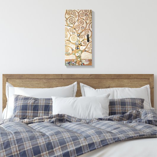 Gustav Klimt Golden Tree of Life with Bird Canvas Afdruk (Insitu (Slaapkamer))